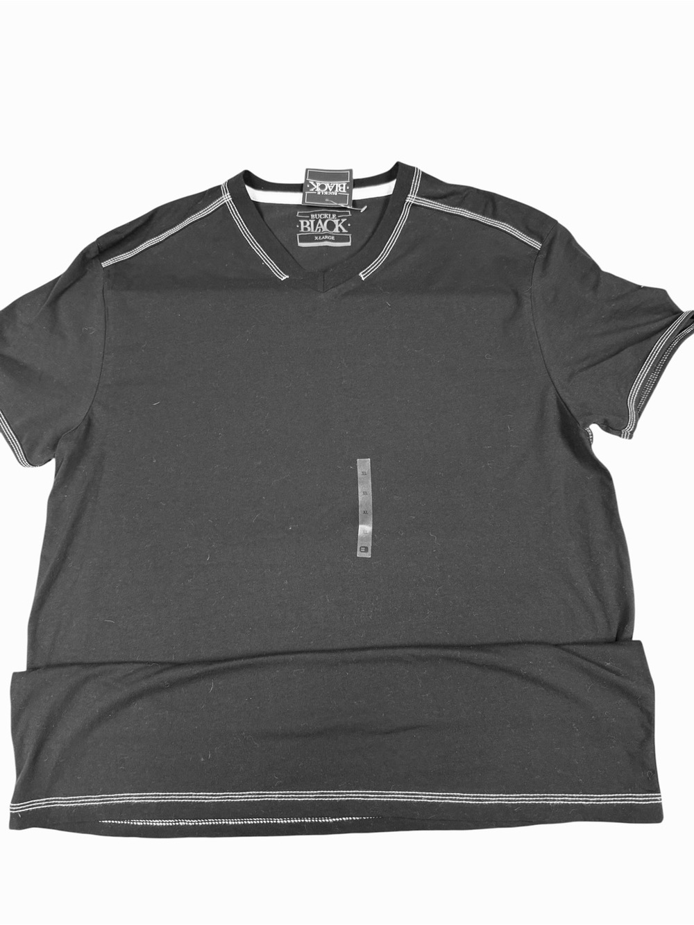 NWT Buckle Black V-Neck Short Sleeve Men’s Shirt by